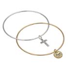Love This Life Blessed Cross Charm Bangle Bracelet Set, Women's, Multicolor