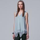 Women's Simply Vera Vera Wang Handkerchief Hem Tank, Size: Xs, Lt Green