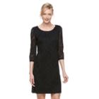 Petite Dana Buchman Lace Shift Dress, Women's, Size: Xl Petite, Black