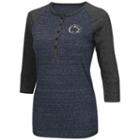 Women's Campus Heritage Penn State Nittany Lions 3/4-sleeve Henley Tee, Size: Xl, Dark Blue