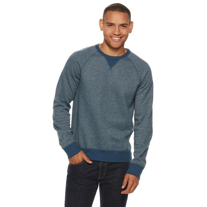 Men's Sonoma Goods For Life&trade; Modern-fit Supersoft Fleece Crewneck Pullover, Size: Xl, Dark Blue