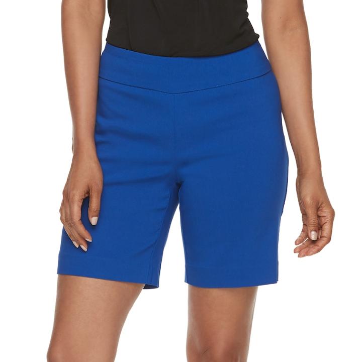 Women's Dana Buchman 8-in. Pull-on Shorts, Size: Small, Med Blue