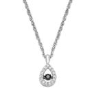 Dancing Love Sterling Silver 1/10 Carat T.w. Black & White Diamond Teardrop Pendant Necklace, Women's, Size: 18
