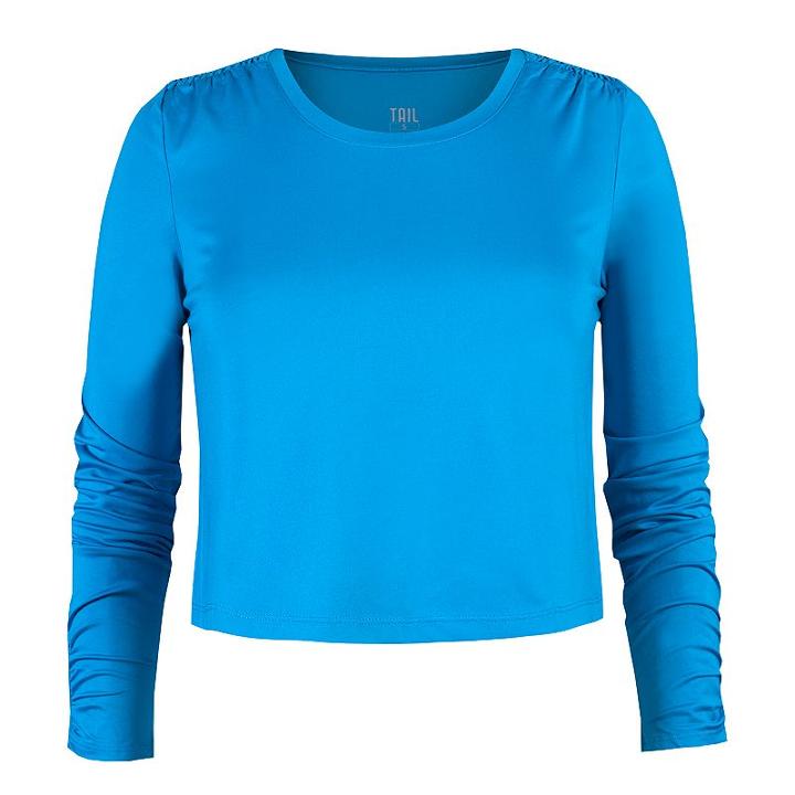 Women's Tail Tennis Life Lina Cropped Tee, Size: Xl, Blue