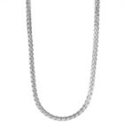 Men's Stainless Steel Flat Box Chain Necklace - 24 In, Size: 24, Grey