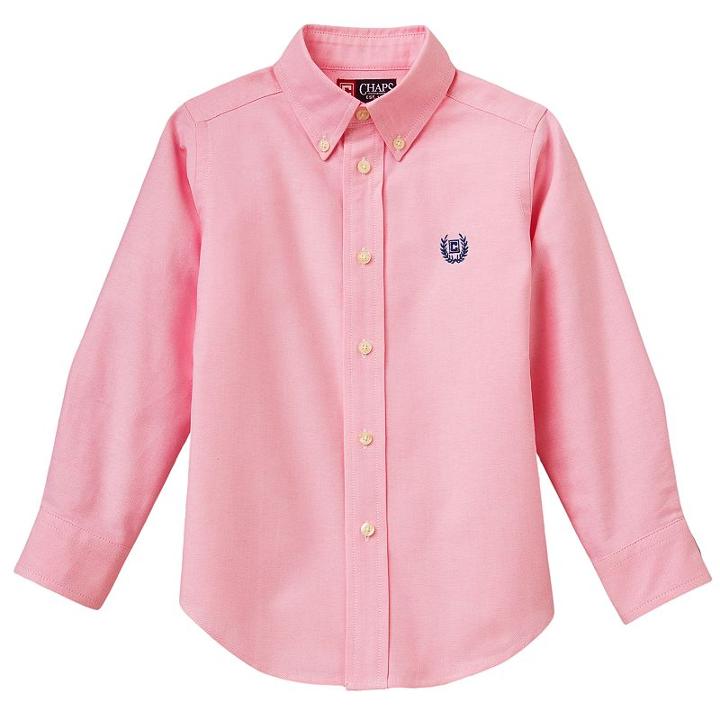 Boys 4-7 Chaps Solid Oxford Button-down Shirt, Boy's, Size: 6, Pink