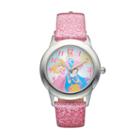 Disney Princess Juniors' Cinderella, Aurora & Snow White Leather Watch, Kids Unisex, Pink