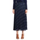 Petite Chaps Floral Pleated Skirt, Women's, Size: M Petite, Blue (navy)
