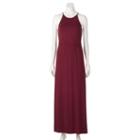 Juniors' So&reg; Tie Back Halter Maxi Dress, Teens, Size: Small, Red