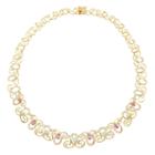 18k Gold Over Silver Gemstone Swirl Necklace, Women's, Pink