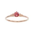 Lc Lauren Conrad 10k Rose Gold Tourmaline Leaf Ring, Women's, Size: 6, Pink
