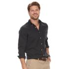 Men's Sonoma Goods For Life&trade; Flexwear Classic-fit Oxford Stretch Button-down Shirt, Size: Small, Grey