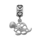 Logoart Sterling Silver Delta Zeta Sorority Turtle Charm, Women's, Grey