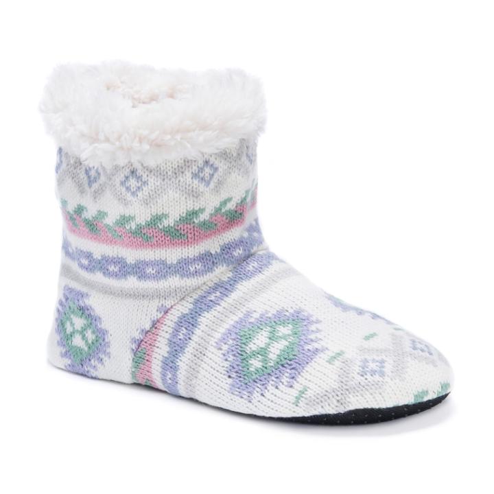 Women's Muk Luks Bootie Slippers, Size: S-m, Natural
