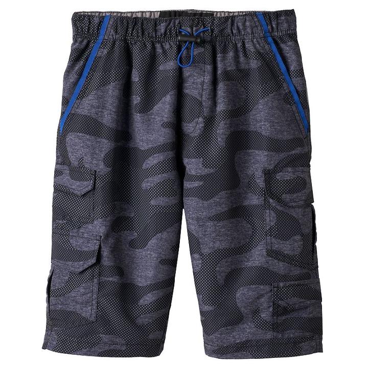 Boys 8-20 Plugg Pompeii Hybrid Performance Cargo Shorts, Boy's, Size: Xl, Dark Grey