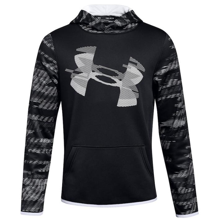Boys 8-20 Under Armour Armour Fleece Highlight Hoodie, Size: Large, Black