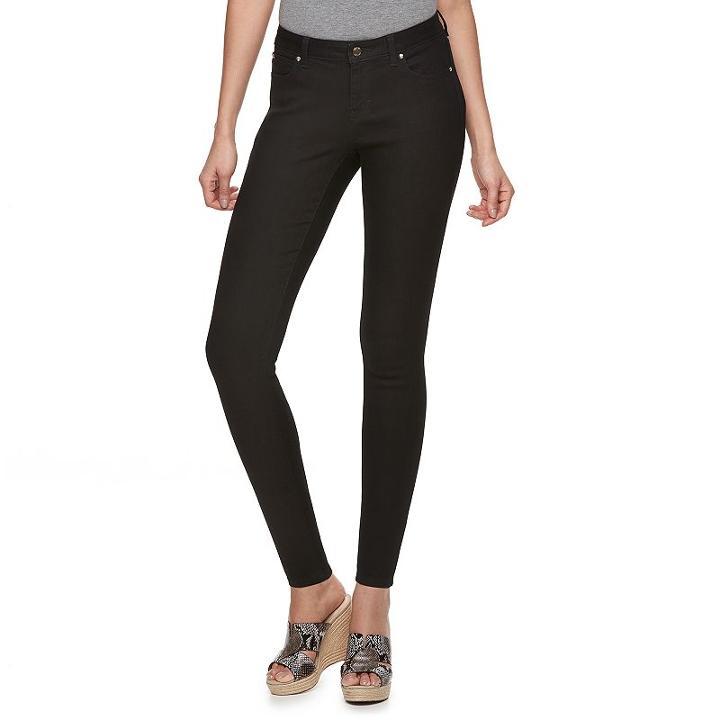 Women's Jennifer Lopez Sculpting Skinny Jeans, Size: 10 Avg/reg, Black