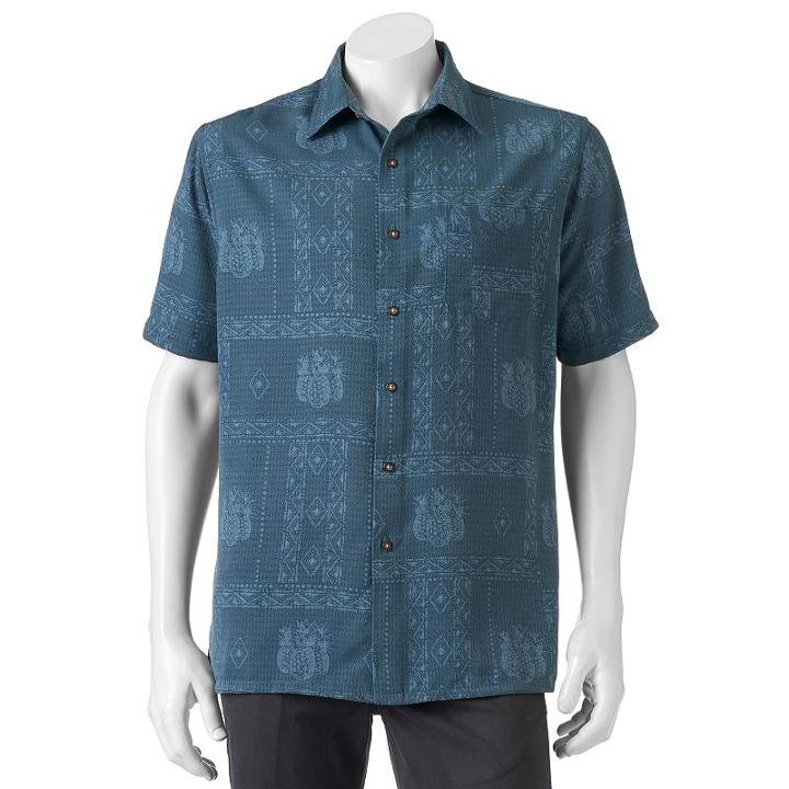 Men's Croft & Barrow&reg; Classic-fit Island Microfiber Button-down Shirt, Size: Large, Blue