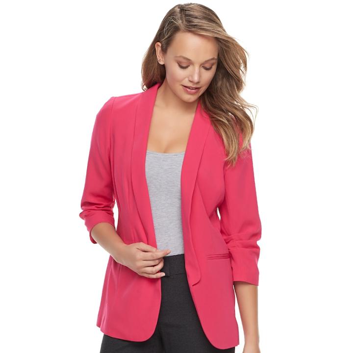 Women's Apt. 9&reg; Long Blazer, Size: Small, Med Pink