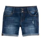 Girls 7-16 & Plus Size Mudd&reg; Denim Midi Shorts, Size: 7, Blue