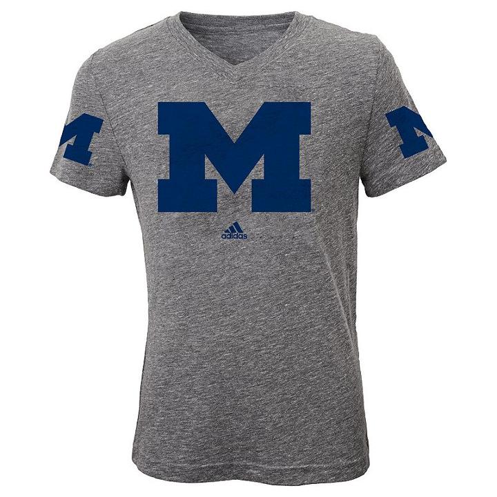 Adidas Michigan Wolverines Triblend Tee - Girls 7-16, Girl's, Size: Medium, Ovrfl Oth