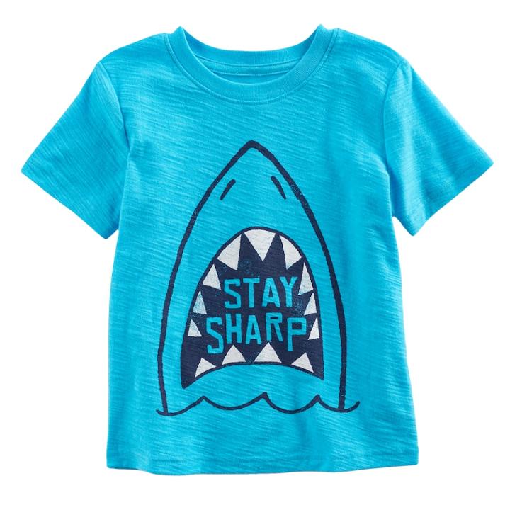 Toddler Boy Jumping Beans&reg; Slubbed Graphic Tee, Size: 3t, Med Blue