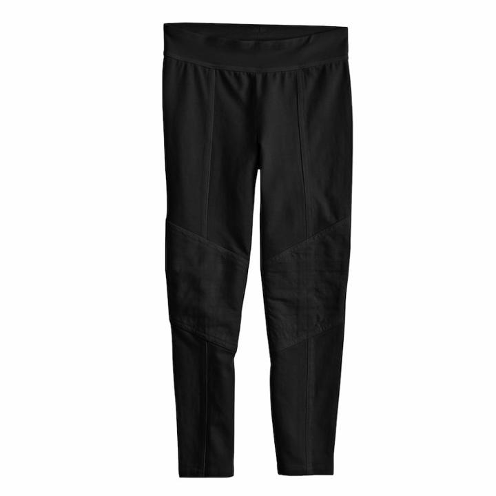 Girls 4-10 Jumping Beans&reg; Moto Leggings, Size: 5, Black