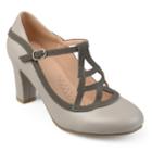 Journee Collection Nile Women's High Heel Mary Jane Shoes, Size: Medium (7), Grey
