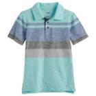 Boys 4-7x Sonoma Goods For Life&trade; Striped Slubbed Polo, Size: 7x, Med Blue