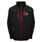 Men's Franchise Club Louisville Cardinals Softshell Jacket, Size: Xl, Black