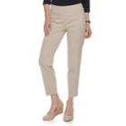 Women's Croft & Barrow&reg; Polished Pull-on Ankle Pants, Size: 10, Med Beige