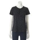 Women's Elle&trade; Gored Tee, Size: Large, Black