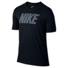 Men's Nike Dri-fit Logo Performance Tee, Size: Medium, Grey (charcoal)
