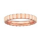 Stacks And Stones 18k Rose Gold Over Silver Beveled Stack Ring, Women's, Size: 10, Pink
