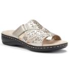 Croft & Barrow&reg; Women's Cutout Slide Sandals, Size: 6, Silver