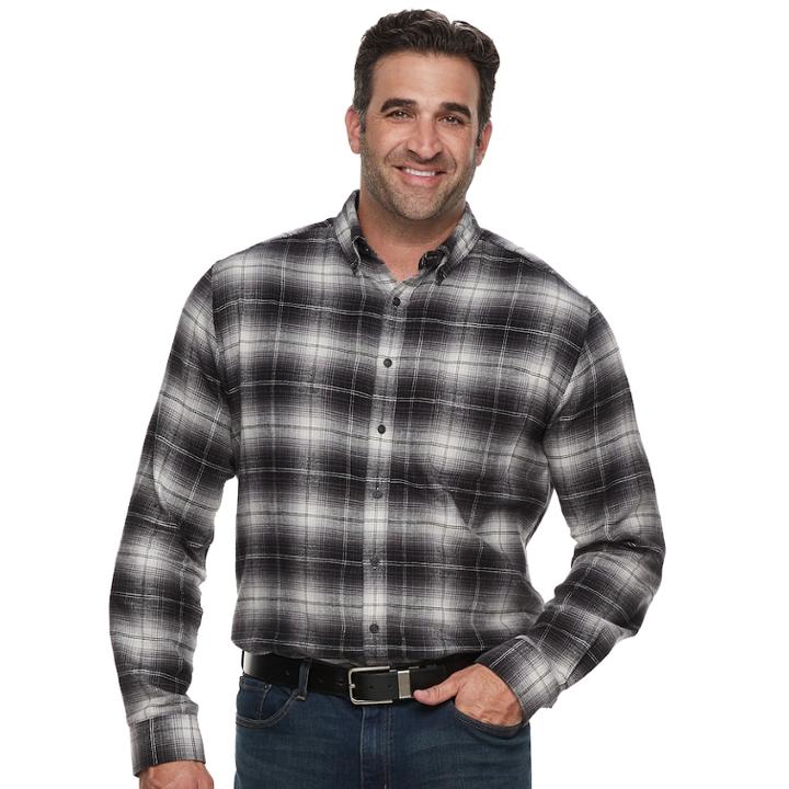 Big & Tall Croft & Barrow&reg; Regular-fit Flannel Woven Button-down Shirt, Men's, Size: 3xb, Oxford