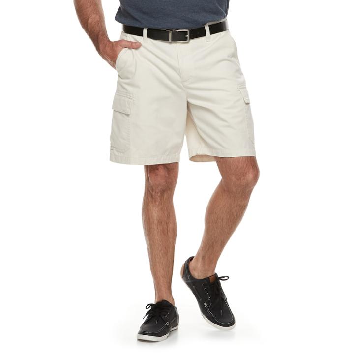 Big & Tall Croft & Barrow&reg; Flex Relaxed-fit Twill Cargo Shorts, Men's, Size: 52, Lt Beige