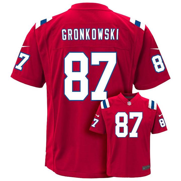 Boys 8-20 Nike New England Patriots Rob Gronkowski Game Nfl Replica Jersey, Boy's, Size: M(10-12), Red