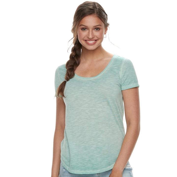 Juniors' Mudd&reg; Roadtrip Scoopneck Tee, Teens, Size: Xl, Lt Green