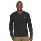 Big & Tall Columbia Sportswear Logo Omni-wick Performance Henley, Men's, Size: Xxl Tall, Grey (charcoal)