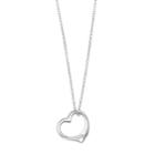 Primrose Sterling Silver Sideways Heart Pendant, Women's, Size: 18