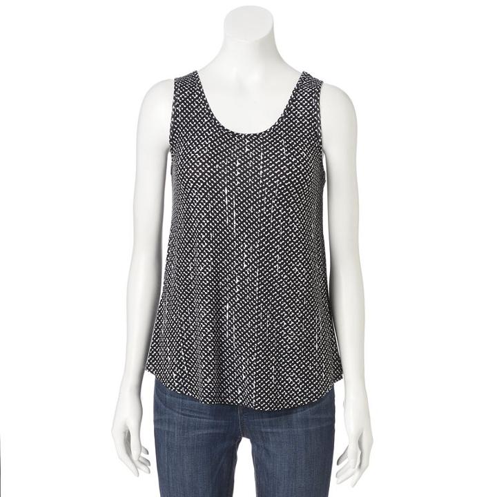 Women's Apt. 9&reg; Crisscross Tank, Size: Xl, Black
