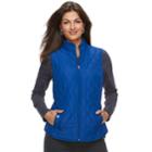 Women's Croft & Barrow&reg; Classic Quilted Vest, Size: Medium, Med Blue