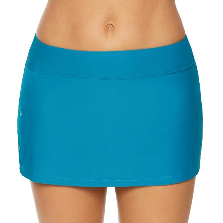 Women's Aqua Couture Skirtini Bottoms, Size: Large, Green
