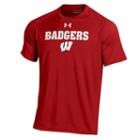 Men's Under Armour Wisconsin Badgers Tech Tee, Size: Small, Other Clrs