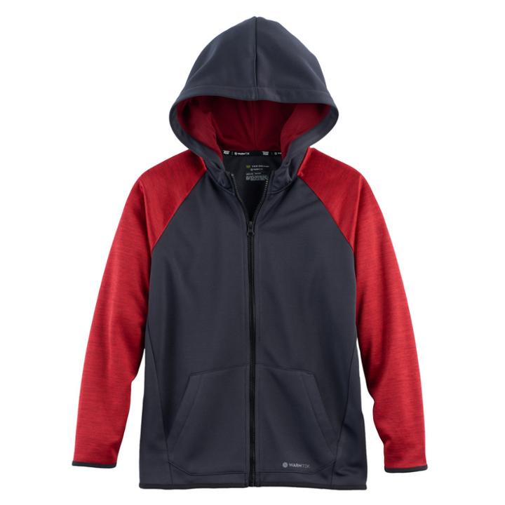 Boys 8-20 Tek Gear&reg; Space-dyed Performance Fleece Hoodie, Size: Medium, Grey (charcoal)