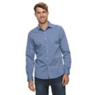 Men's Apt. 9&reg; No-iron Stretch Button-down Shirt, Size: Medium, Dark Blue