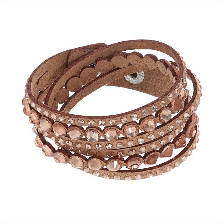 Mudd&reg; Rhinestone Wrap Bracelet, Women's, Brown