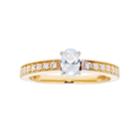14k Gold 3/4 Carat T.w. Igl Certified Diamond Oval Engagement Ring, Women's, Size: 7, White