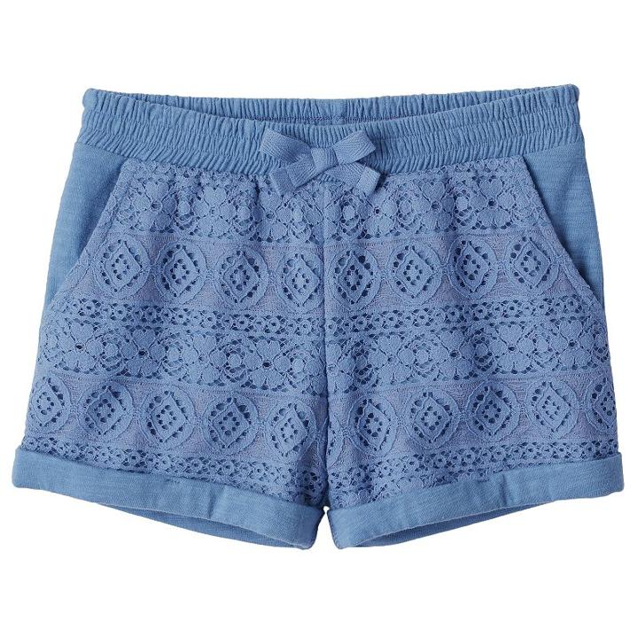 Girls 4-10 Jumping Beans&reg; Lace Front Shorts, Girl's, Size: 10, Blue (navy)